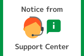 Notice from support center